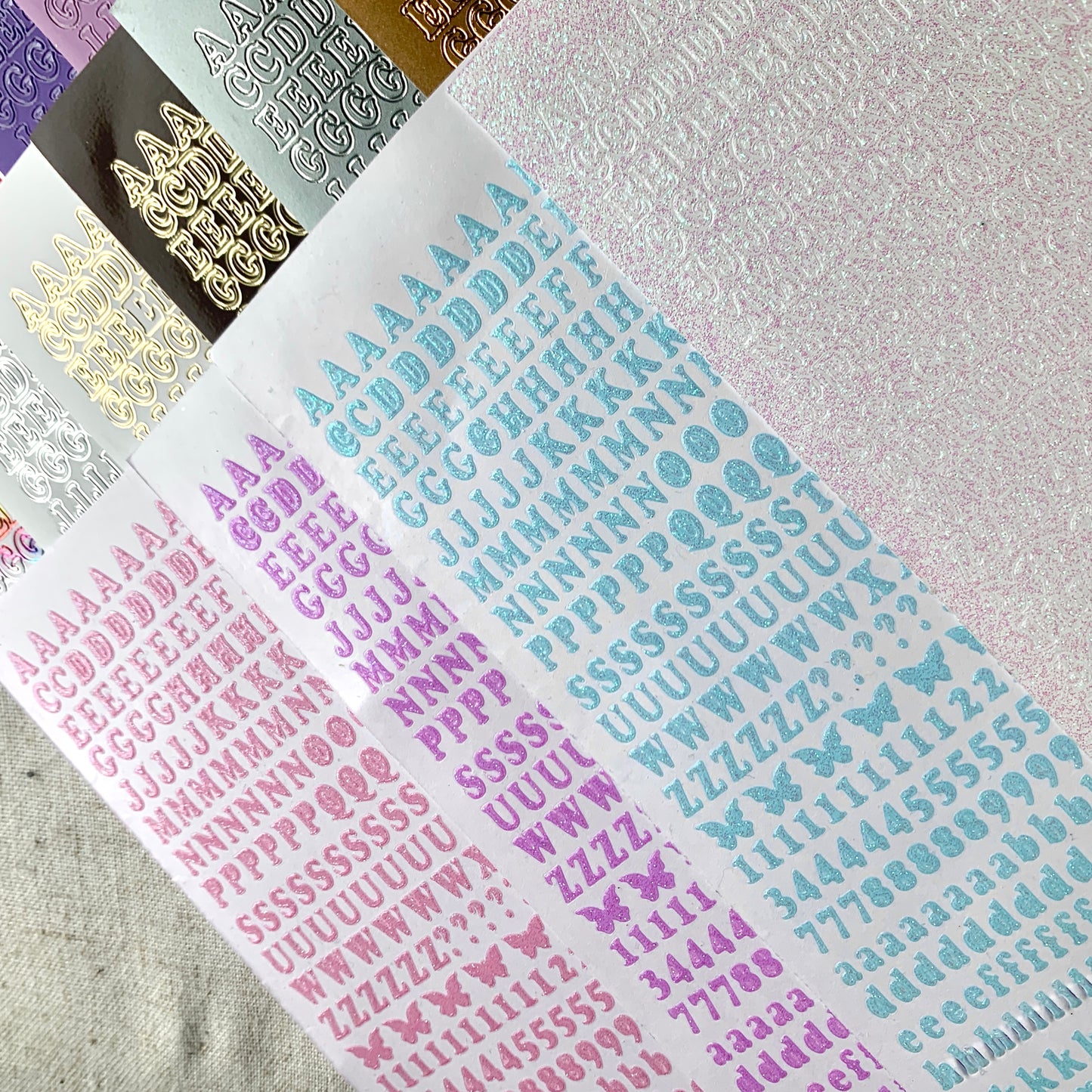 Classic 6mm Alphabet: Glitter Jelly