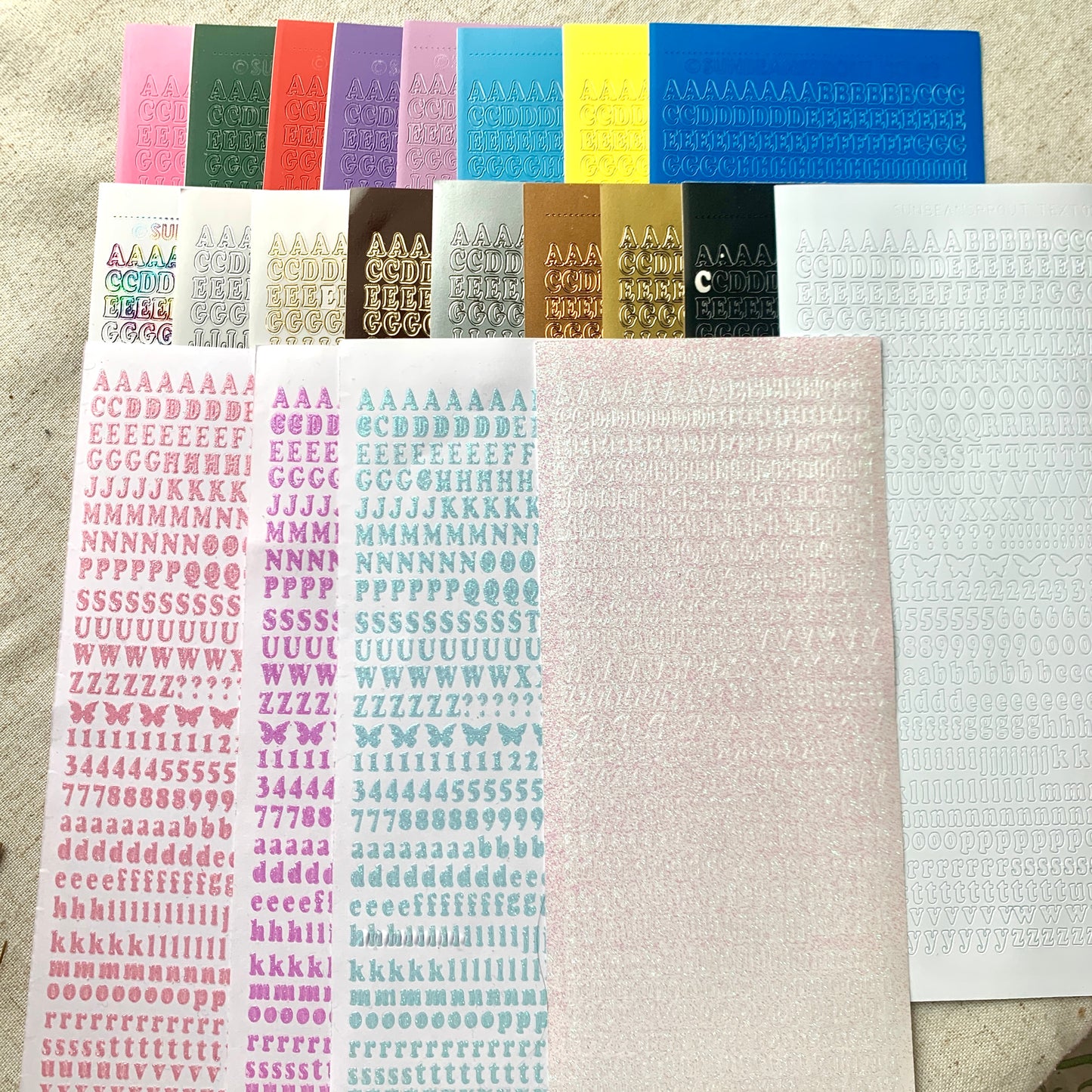 Classic 6mm Alphabet: Glitter Jelly