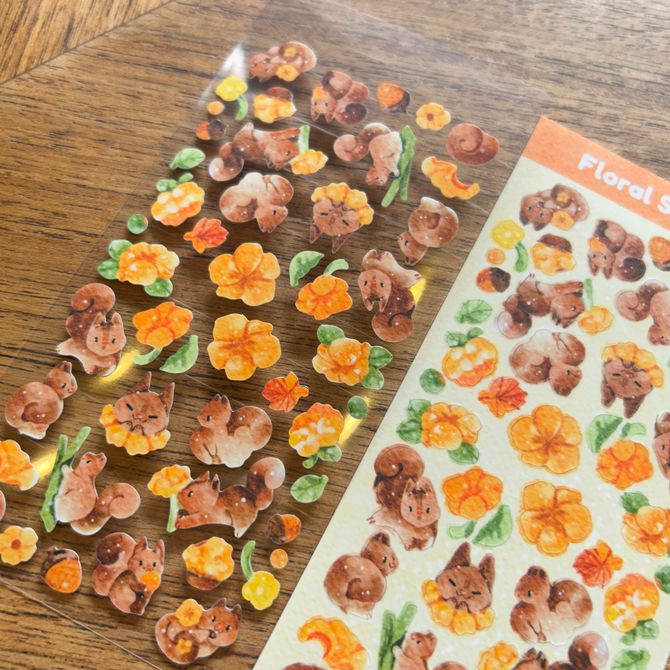 Floral Squirrel ✿ Mini