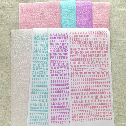 Classic 6mm Alphabet: Glitter Jelly