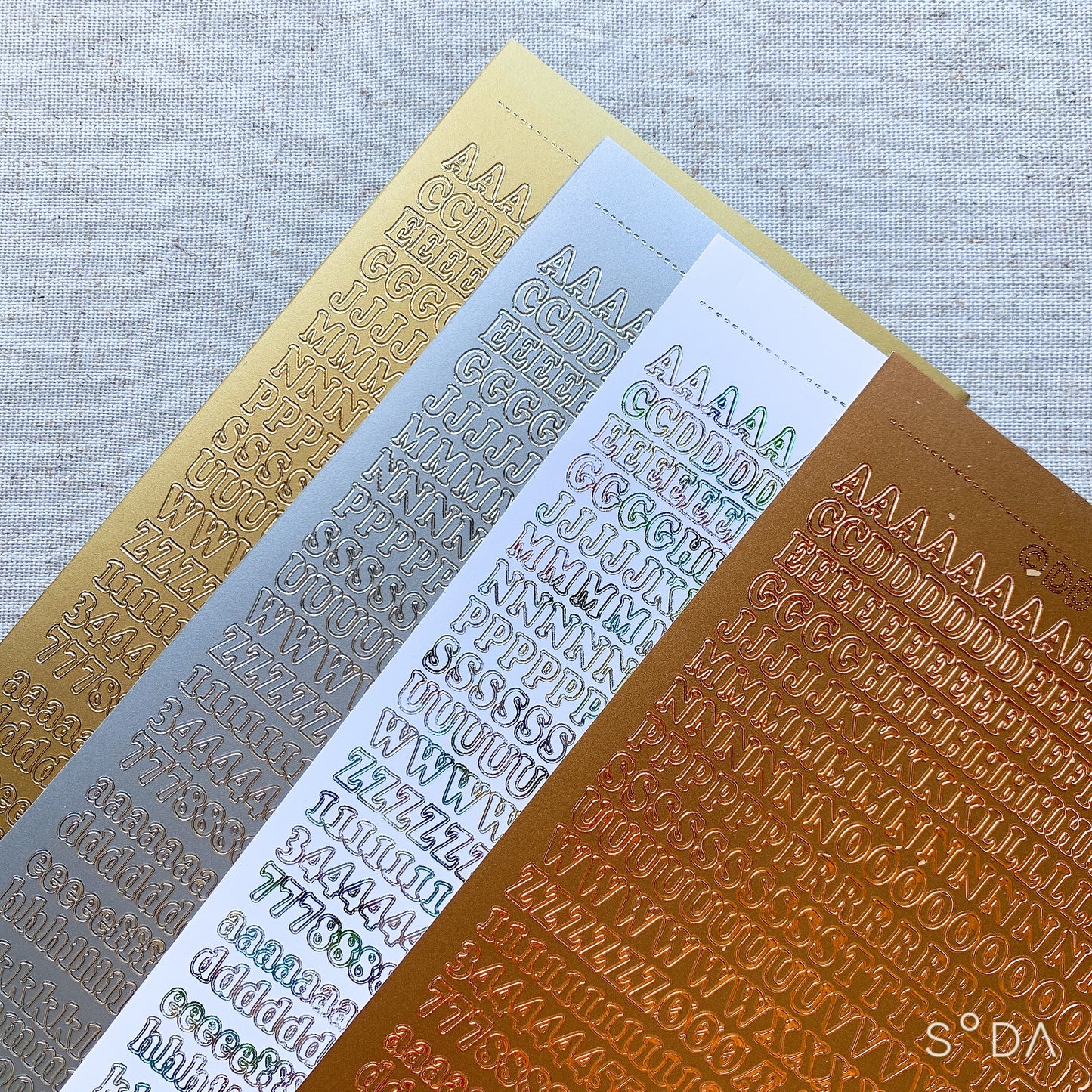 Classic 6mm Alphabet : Metallics