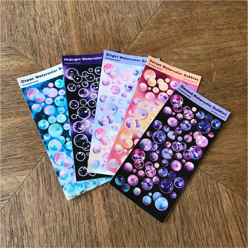 Watercolor Bubbles ✿ Glitter