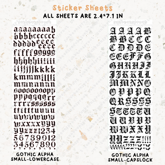 Gothic Alphabet - Small & Large
