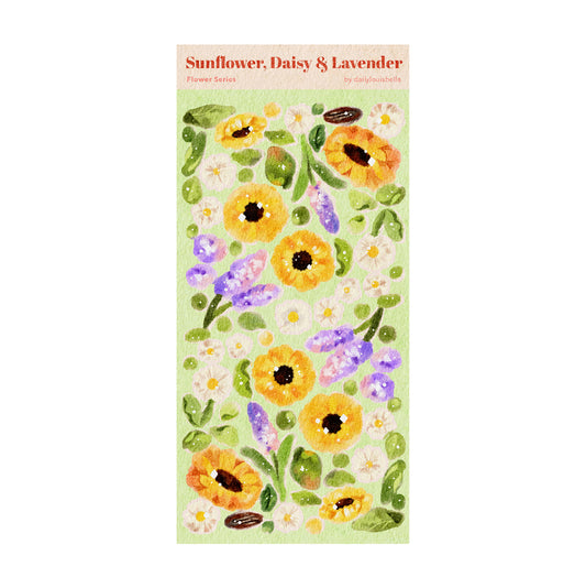 Sunflower, Daisy, & Lavender ✿ Glitter