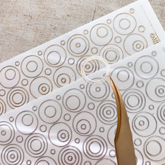 Gilded Circle Rings Transparent