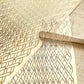 Diamond Lattice Weave Gold Silver Transparent 