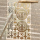 Gothic Cross Transparent Gold Silver Outlines 