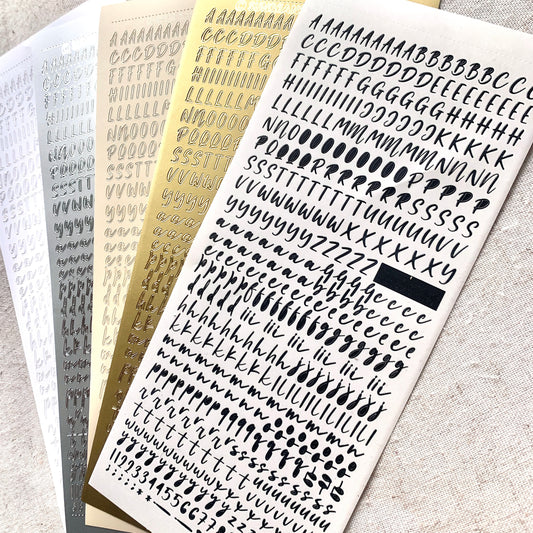 Viviane's Script Alphabet Sticker Sheet