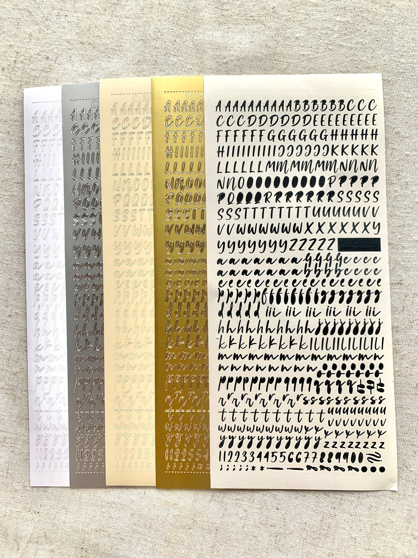 Viviane's Script Alphabet Sticker Sheet