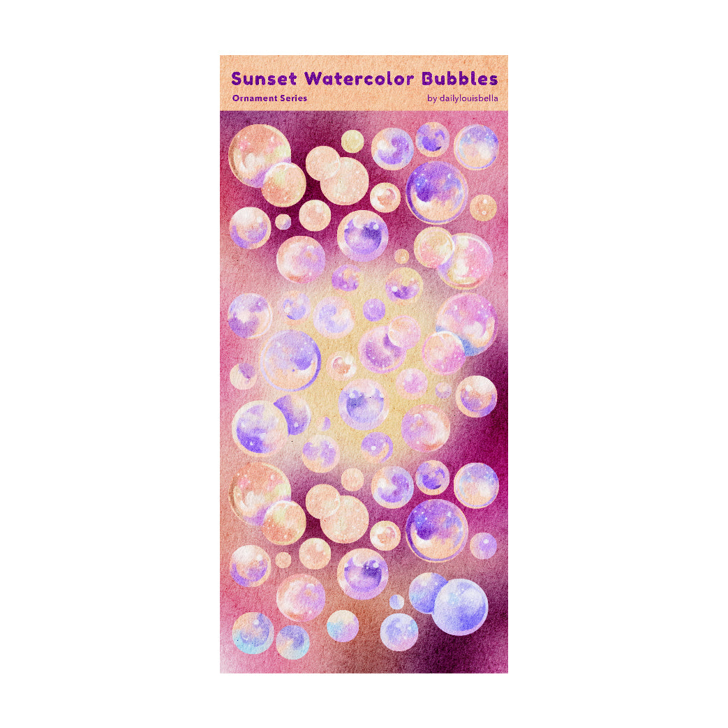 Watercolor Bubbles ✿ Glitter