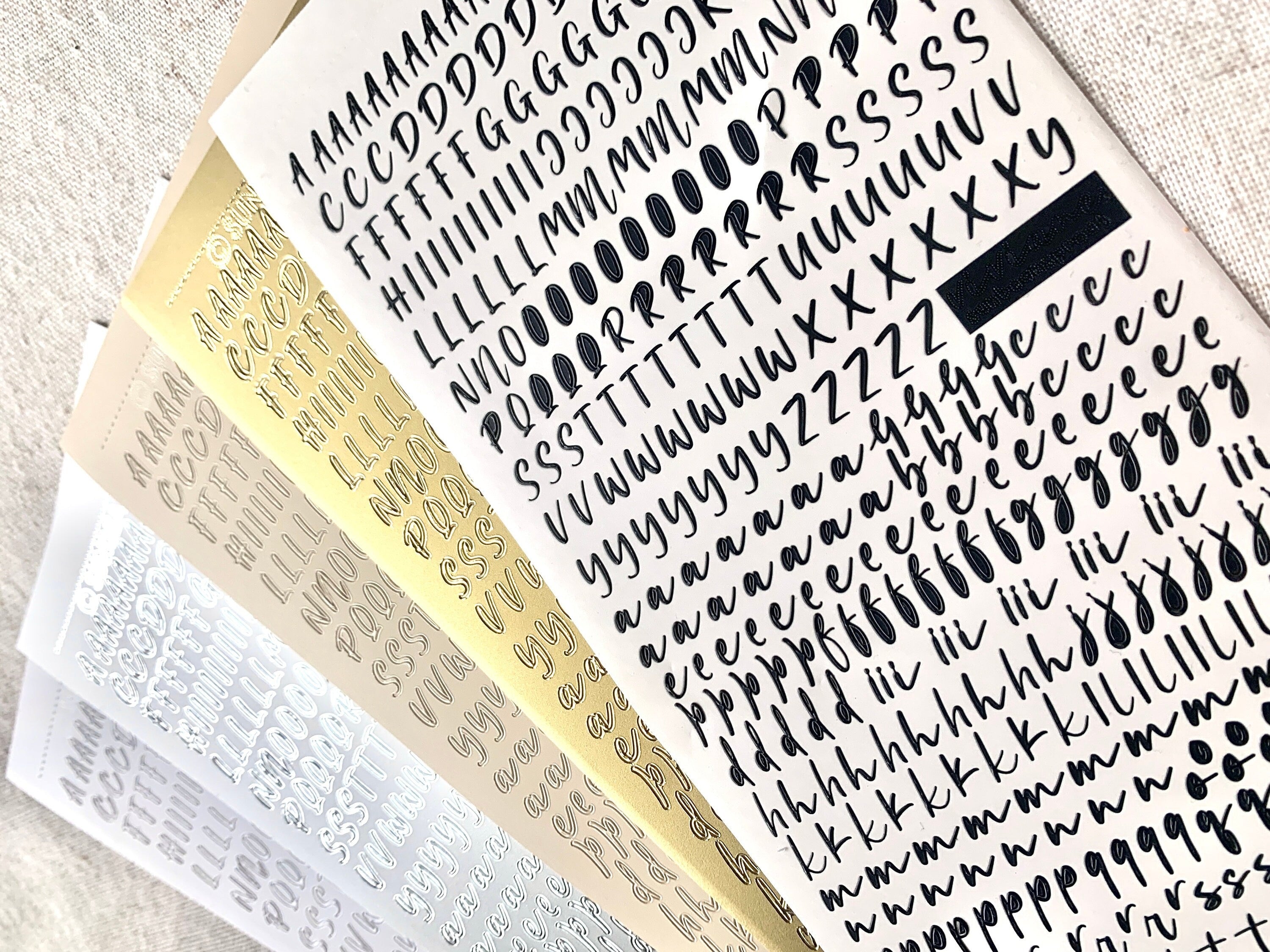 Viviane's Script Alphabet Sticker Sheet – SunBeansprout